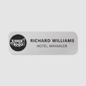 カスタム磁性 |セーフティピンフェイクシルバー社員 名札 (正面)