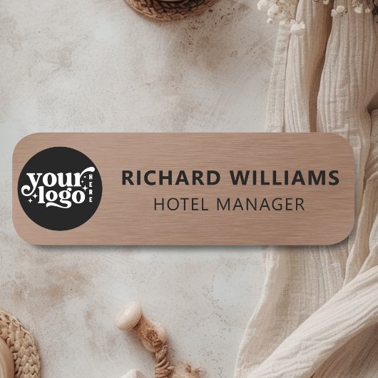 カスタム磁性 |セーフティピンフェイクブロンズ従業員 名札