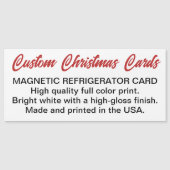 カスタム磁気パーソナライズされたクリスマスカード4"x9" (正面)