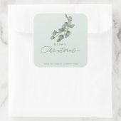 カスタム社名メリークリスマス スクエアシール (バッグ)