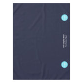 カスタム社名ロゴのトレードショーブルー テーブルクロス (正面)