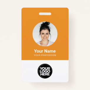 カスタム社員の丸い写真ロゴ名 バッジ