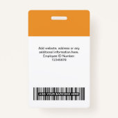 カスタム社員の丸い写真ロゴ名 バッジ (裏面)