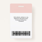 カスタム社員の丸い写真ロゴ名 バッジ (裏面)