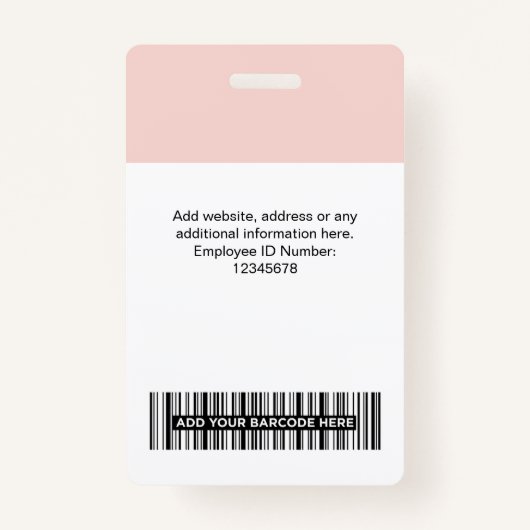 カスタム社員の丸い写真ロゴ名 バッジ (裏面)