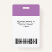 カスタム社員の丸い写真ロゴ名 バッジ (裏面)