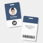 カスタム社員の丸い写真ロゴ名 バッジ (正面＆裏面)