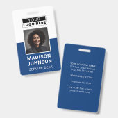 カスタム社員の写真会社のロモダンゴ名 バッジ (正面＆裏面)