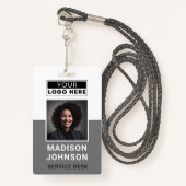 カスタム社員の写真会社のロモダンゴ名 バッジ (正面ランヤード)