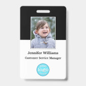 カスタム社員の写真名ロゴバーコードID バッジ (正面)
