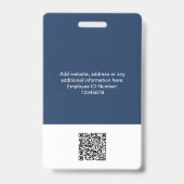 カスタム社員の巨大な写真Qrバーコードロゴ名 バッジ (裏面)