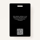 カスタム社員の巨大な写真Qrバーコードロゴ名 バッジ (裏面)