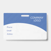 カスタム社員バッジ写真、バーコード、ロゴ、名前 バッジ (裏面)