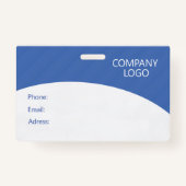 カスタム社員バッジ写真、バーコード、ロゴ、名前 バッジ (裏面)