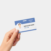 カスタム社員バッジ 写真 バーコード ロゴ 名前 バッジ (手持ち)