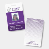 カスタム社員バッジ|写真、ロゴ、および色 バッジ (表裏)