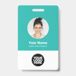 カスタム社員ラウンドフォトロゴ名 バッジ