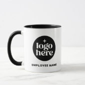 カスタム社員ロゴ 名前 ビジネス ブランディング マグカップ (左)