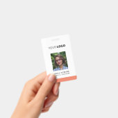 カスタム社員写真カード、ロゴ、バーコード、名前 バッジ (手持ち)