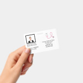 カスタム社員写真バーコードロゴ名札 バッジ (手持ち)