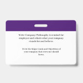 カスタム社員写真ロゴバーコード名札 バッジ (裏面)