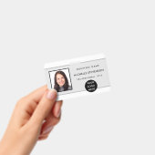 カスタム社員写真ロゴバーコード名札 バッジ (手持ち)