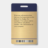 カスタム社員写真ロゴバーコード名札 バッジ (裏面)