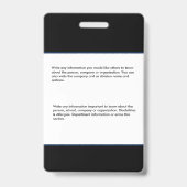 カスタム社員写真ロゴバーコード名札 バッジ (裏面)