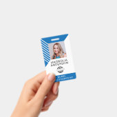 カスタム社員写真ロゴバーコード名札 バッジ (手持ち)