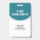 カスタム社員写真ロゴ名IDバーコード バッジ (裏面)