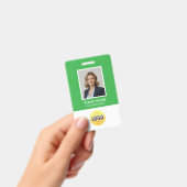 カスタム社員写真、バーコード、ロゴ、名札 バッジ (手持ち)