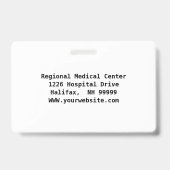 カスタム社員写真、ロゴ、バーコードIDバッジ バッジ (裏面)