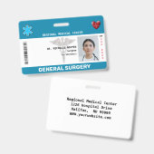 カスタム社員写真、ロゴ、バーコードIDバッジ バッジ (正面＆裏面)