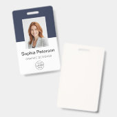 カスタム社員写真、ロゴ、名前 バッジ (正面＆裏面)