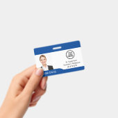 カスタム社員写真、名前、ロゴ、バッジ バッジ (手持ち)