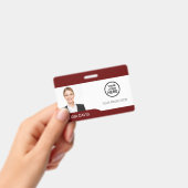 カスタム社員写真、名前、ロゴ、バーコード、バッジ バッジ (手持ち)
