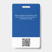 カスタム社員写真、QRコード、ロゴ、名札 バッジ (裏面)