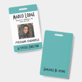 カスタム社員写真ID バッジ (正面＆裏面)