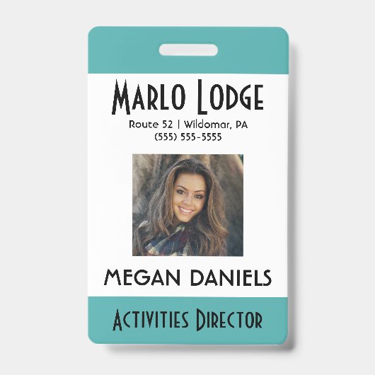 カスタム社員写真ID バッジ (正面)