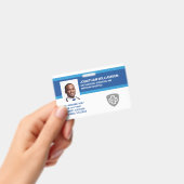 カスタム社員写真ID、バーコード＆ロゴ会社 バッジ (手持ち)