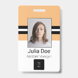 カスタム社員名、写真、バーコード、ロゴ バッジ