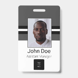 カスタム社員名、写真、バーコード、ロゴ バッジ