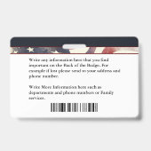 カスタム社員名 ID カード ロゴ バーコード 写真 バッジ (裏面)