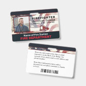 カスタム社員名 ID カード ロゴ バーコード 写真 バッジ (正面&裏面)