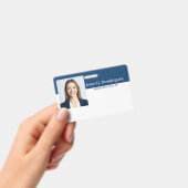 カスタム社員証 - 写真、バーコード、ロゴ、ネームバッジ バッジ (手持ち)
