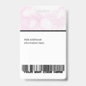 カスタム社員証 - 写真、ロゴ、バーコードと名前 バッジ (裏面)