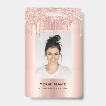 カスタム社員 グリッター ドリップ ローズゴールド 名前