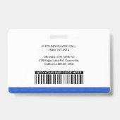 カスタム社員、ロゴ、写真IDバッジ バッジ (Back)