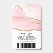 カスタム社員, 写真, ロゴ名バッジ, 桜色 バッジ (裏面)