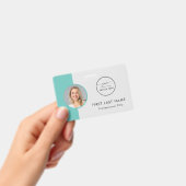 カスタム社員 – 写真、ロゴ、名前IDバッジ バッジ (手持ち)